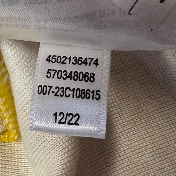 Chicos Mustard Yellow White Floral Short Sleeve Size XXL (4) 100% Pima Cotton - Picture 13 of 16